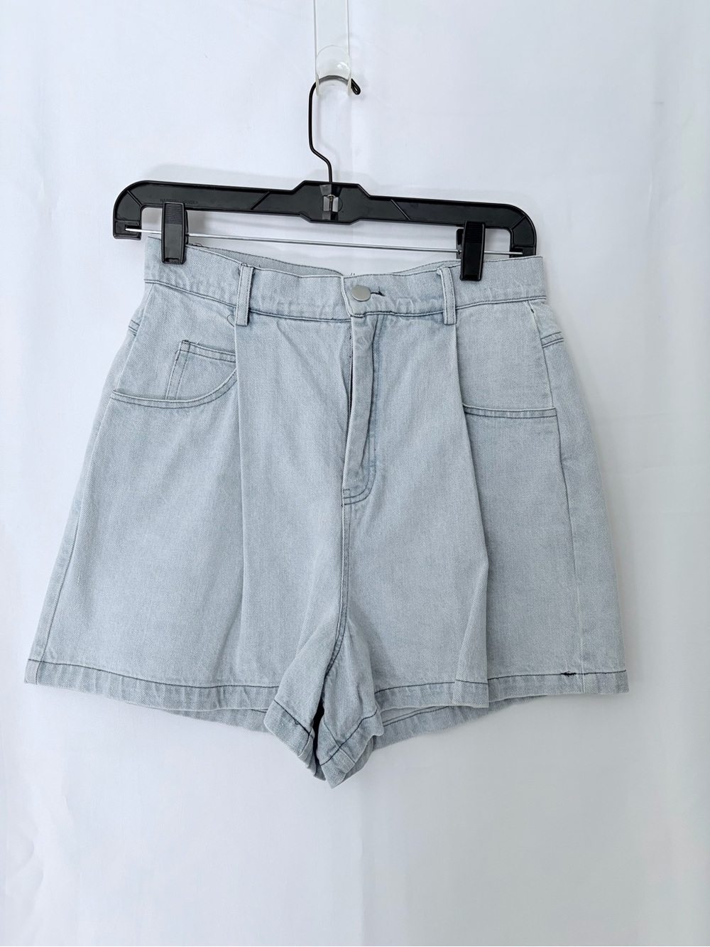 Anthropologie High-Rise Pleated Denim Shorts